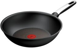 Tefal Tigaie wok Tefal Excellence, 28 cm, inductie, invelis antiaderent, indicator Thermo-Signal, aluminiu, negru (3168430374751)
