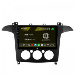 Autodrop Navigatie Ford S-MAX (2006-2015) Clima Manuala, Android 11, E-Quadcore , 2GB RAM , 32GB ROM, 9 Inch - AD-BGE9002, AD-BGRKIT124 (AD-BGE9002+AD-BGRKIT124)