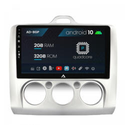 Autodrop Navigatie Ford Focus MK2 2004-2011, Clima Manuala, Android 10, P-Quadcore , 2GB RAM , 32 ROM, 9 Inch - AD-BGP9002, AD-BGRKIT112 (AD-BGP9002+AD-BGRKIT112)