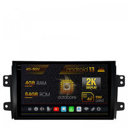 Autodrop Navigatie Suzuki SX4 , Fiat Sedici, Android 13, V-Octacore , 4GB RAM , 64GB ROM, 9.5 Inch - AD-BGV9004, AD-BGRKIT307 (AD-BGV9004+AD-BGRKIT307)