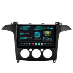 Autodrop Navigatie Ford S-MAX (2006-2015) Clima Manuala, Android 13, X-Octacore , 8GB RAM , 256GB ROM, 9.5 Inch - AD-BGX9008, AD-BGRKIT124 (AD-BGX9008+AD-BGRKIT124)
