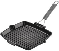 Staub Tigaie grill patrata, 24 cm, fonta, Black - Staub (1003962)