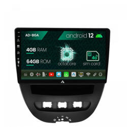 Autodrop Navigatie Toyota AYGO (2005-2014), Android 12, A-Octacore , 4GB RAM , 64GB ROM, 10.1 Inch - AD-BGA9004, AD-BGRKIT099 (AD-BGA9004+AD-BGRKIT099)