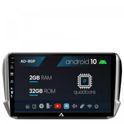 Autodrop Navigatie Peugeot 208, 2008 (2012, ), Android 10, P-Quadcore , 2GB RAM , 32GB ROM, 10.1 Inch - AD-BGP10002, AD-BGRKIT258 (AD-BGP10002+AD-BGRKIT258)