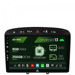 Autodrop Navigatie Peugeot 308, 408 (2008-2013), Android 13, Z-Octacore , 8GB RAM , 256GB ROM, 9 Inch - AD-BGZ9008, AD-BGRKIT265 (AD-BGZ9008+AD-BGRKIT265)