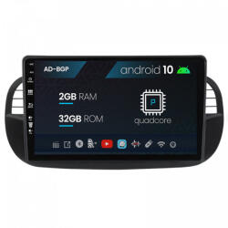 Autodrop Navigatie Fiat 500 (2007-2014), Android 10, P-Quadcore , 2GB RAM , 32GB ROM, 9 Inch - AD-BGP9002, AD-BGRKIT362V3 (AD-BGP9002+AD-BGRKIT362V3)