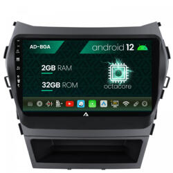 Autodrop Navigatie Hyundai Santa Fe IX45 (2013-2017), Android 12, A-Octacore , 2GB RAM , 32GB ROM, 9 Inch - AD-BGA9002, AD-BGRKIT182 (AD-BGA9002+AD-BGRKIT182)