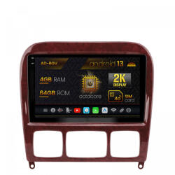 Autodrop Navigatie Mercedes Benz S-Class (1998-2005), Android 13, V-Octacore , 4GB RAM , 64GB ROM, 9.5 Inch - AD-BGV9004, AD-BGRKIT408 (AD-BGV9004+AD-BGRKIT408)