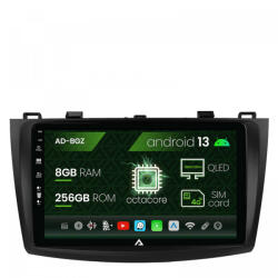 Autodrop Navigatie Mazda 3 (2009-2013), Android 13, Z-Octacore , 8GB RAM , 256GB ROM, 9 Inch - AD-BGZ9008, AD-BGRKIT320 (AD-BGZ9008+AD-BGRKIT320)