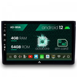 Autodrop [RESIGILAT] Navigatie Audi A4(B6, B7) , Seat Exeo, Android 12, A-Octacore , 4GB RAM , 64GB ROM, 9 Inch - AD-BGA9004, AD-BGRKIT425RES (AD-BGA9004+AD-BGRKIT425RES)