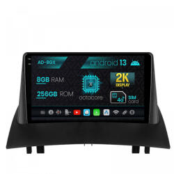 Autodrop Navigatie Renault Megane 2 (2002-2009), Android 13, X-Octacore , 8GB RAM , 256GB ROM, 9.5 Inch - AD-BGX9008, AD-BGRKIT371 (AD-BGX9008+AD-BGRKIT371)