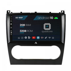 Autodrop Navigatie Mercedes Benz C-Class W203 (2004-2008), Android 10, P-Quadcore , 2GB RAM , 32GB ROM, 9 Inch - AD-BGP9002, AD-BGRKIT414 (AD-BGP9002+AD-BGRKIT414)