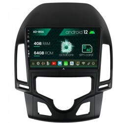 Autodrop Navigatie Hyundai I30 (2007-2012), Clima Automata, Android 12, A-Octacore , 4GB RAM , 64GB ROM, 9 Inch - AD-BGA9004, AD-BGRKIT216 (AD-BGA9004+AD-BGRKIT216)
