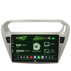 Autodrop Navigatie Peugeot 301 , Citroen C-Elysee, Android 13, Z-Octacore , 8GB RAM , 256GB ROM, 9 Inch - AD-BGZ9008, AD-BGRKIT255 (AD-BGZ9008+AD-BGRKIT255)