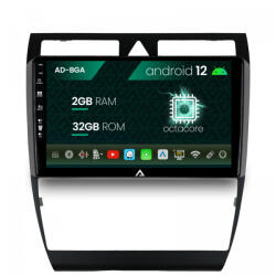 Autodrop Navigatie Audi A6 (1999-2004), Android 12, A-Octacore , 2GB RAM , 32GB ROM, 9 Inch - AD-BGA9002, AD-BGRKIT429 (AD-BGA9002+AD-BGRKIT429)