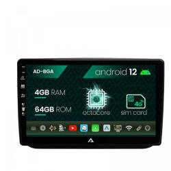 Autodrop Navigatie Skoda Fabia (2007-2014), Android 12, A-Octacore , 4GB RAM , 64GB ROM, 10.1 Inch - AD-BGA10004, AD-BGRKIT046 (AD-BGA10004+AD-BGRKIT046)