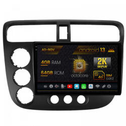 Autodrop Navigatie Honda Civic (1998-2005), Android 13, V-Octacore , 4GB RAM , 64GB ROM, 9.5 Inch - AD-BGV9004, AD-BGRKIT018 (AD-BGV9004+AD-BGRKIT018)