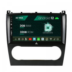 Autodrop Navigatie Mercedes Benz C-Class W203 (2004-2011), Android 12, A-Octacore , 2GB RAM , 32GB ROM, 9 INCH - AD-BGA9002, AD-BGRKIT414 (AD-BGA9002+AD-BGRKIT414)