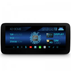 Autodrop Navigatie Mercedes Benz E-Class C207 (2015-2016), NTG 5.0, Android 13, MB-Octacore, 8GB RAM , 256GB ROM, 12.3 Inch - AD-BGMB1000850, AD-BGRKITMB010 (AD-BGMB1000850+AD-BGRKITMB010)