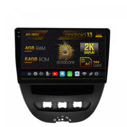 Autodrop Navigatie Toyota AYGO (2005-2014), Android 13, V-Octacore , 4GB RAM , 64GB ROM, 10.36 Inch - AD-BGV9004, AD-BGRKIT099 (AD-BGV9004+AD-BGRKIT099)