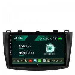 Autodrop Navigatie Mazda 3 (2009-2013), Android 12, A-Octacore , 2GB RAM , 32GB ROM, 9 Inch - AD-BGA9002, AD-BGRKIT320 (AD-BGA9002+AD-BGRKIT320)