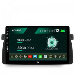 Autodrop Navigatie BMW E46, Android 12, A-Octacore , 2GB RAM , 32GB ROM, 9 Inch - AD-BGA9002, AD-BGRKIT397 (AD-BGA9002+AD-BGRKIT397)