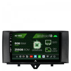Autodrop Navigatie Smart Fortwo (2010-2015), Android 13, Z-Octacore , 8GB RAM , 256GB ROM, 9 Inch - AD-BGZ9008, AD-BGRKIT409 (AD-BGZ9008+AD-BGRKIT409)