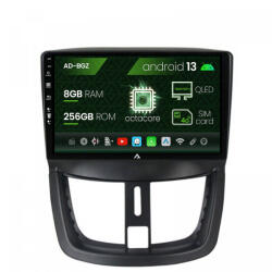 Autodrop Navigatie Peugeot 207, Android 13, Z-Octacore , 8GB RAM , 256GB ROM, 9 Inch - AD-BGZ9008, AD-BGRKIT263 (AD-BGZ9008+AD-BGRKIT263)
