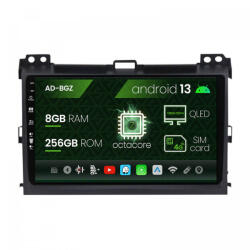 Autodrop Navigatie Toyota Prado J120 (2002 - 2010), Android 13, Z-Octacore , 8GB RAM , 256GB ROM, 9 Inch - AD-BGZ9008, AD-BGRKIT083 (AD-BGZ9008+AD-BGRKIT083)