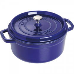 Staub Oala din fonta Staub, rotunda, 5.2l, albastra, 26x32.7cm (1004299)