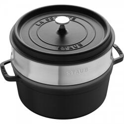 Staub Oala rotunda, Staub, Fonta, 3.8 L, Negru (1010559)