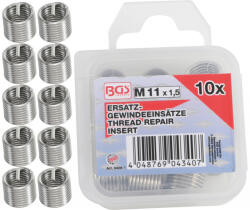 BGS technic Insertii Helicoil pentru reparatii filete M11x1.5, 10 piese, BGS 9436-1 (B-9436-1) Filiera