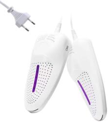 SIKS Multifunkcionális Elektromos Cipőszárító, Fehér, UV Sterilizálással, 2 Fejjel, 15x6.7x4.2cm (SD01)