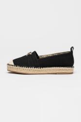 s. Oliver s. Oliver, Vászon espadrilles fémlogóval, Fekete, Világosbézs, 36 (2177784-9999-36)