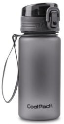 COOLPACK Vizes palack, Coolpack, Brisk Mini, Bpa mentes, Tritán műanyag, Egyedi zárszerkezetű fedél, Magasság: 18 cm, Átmérő: 6, 5 cm, 400 ml, Szürke (28602CP)