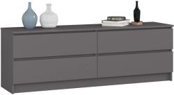  Komód K160 4sz Clp Pk Grafit Szürke