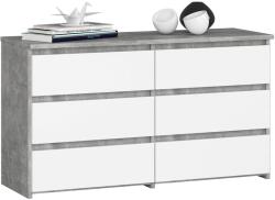 Komód Cl100 6sz Pk Beton / Fehér