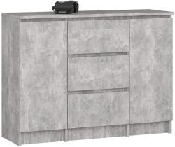  Komód K100 2d 3sz Pk Beton