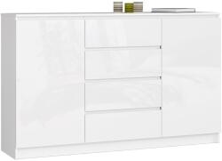  Komód K160 2d 4f Clp Pk Fehér Fényes