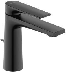 Duravit Tulum - Mosdócsaptelep, leeresztővel, matt fekete TU1020001046 (TU1020001046)