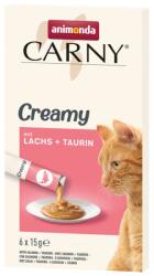 Animonda Carny Creamy cu somon și taurină 6x15 g gustare cremoasă pentru pisici