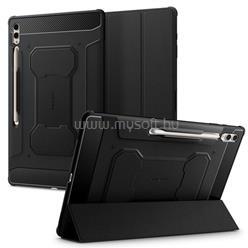 Spigen Samsung Tab S10 Ultra LTE / Tab S10 Ultra WIFI RUGGED ARMOR PRO tok álló aktív FLIP, ceruza tartó, FEKETE (ACS06538) (ACS06538)