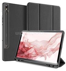 Dux Ducis Samsung Tab S9 LTE / Tab S9 WIFI DOMO tok álló, bőr hatású aktív FLIP, ceruza tartó, FEKETE (GP-147036) (GP-147036)