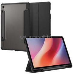 Spigen Samsung Tab S10 FE WIFI / Tab S10 FE LTE ULTRA HYBRID PRO tok álló, bőr hatású FLIP, ceruza tartó, FEKETE (ACS09498) (ACS09498)