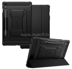 Spigen Samsung Tab S10 FE Plus WIFI / Tab S10 FE Plus LTE RUGGED ARMOR PRO tok álló aktív FLIP, ceruza tartó, FEKETE (ACS09381) (ACS09381)