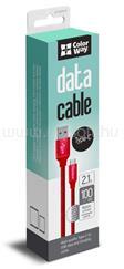 ColorWay Kábel USB - Type-C 2, 1 A, 1 m, piros (CW-CBUC003-RD) (CW-CBUC003-RD) (CW-CBUC003-RD)