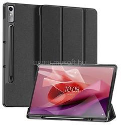Dux Ducis Lenovo Tab P12 DOMO tok álló, bőr hatású aktív FLIP, ceruza tartó, FEKETE (GP-149358) (GP-149358)