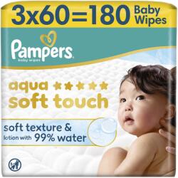 Pampers Aqua Soft Touch, 180 db (3× 60 db)