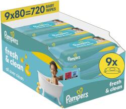 Pampers Fresh Clean, 720 db (9× 80 db)
