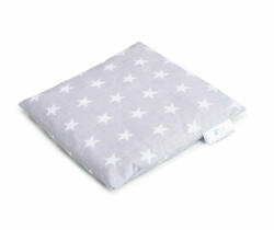 Bocioland Pernuta anticolici, Bociolad, Umpluta cu samburi de cirese, Cu husa din bumbac, 20x20 cm, 0 luni+, Grey Stars (BOC0193)
